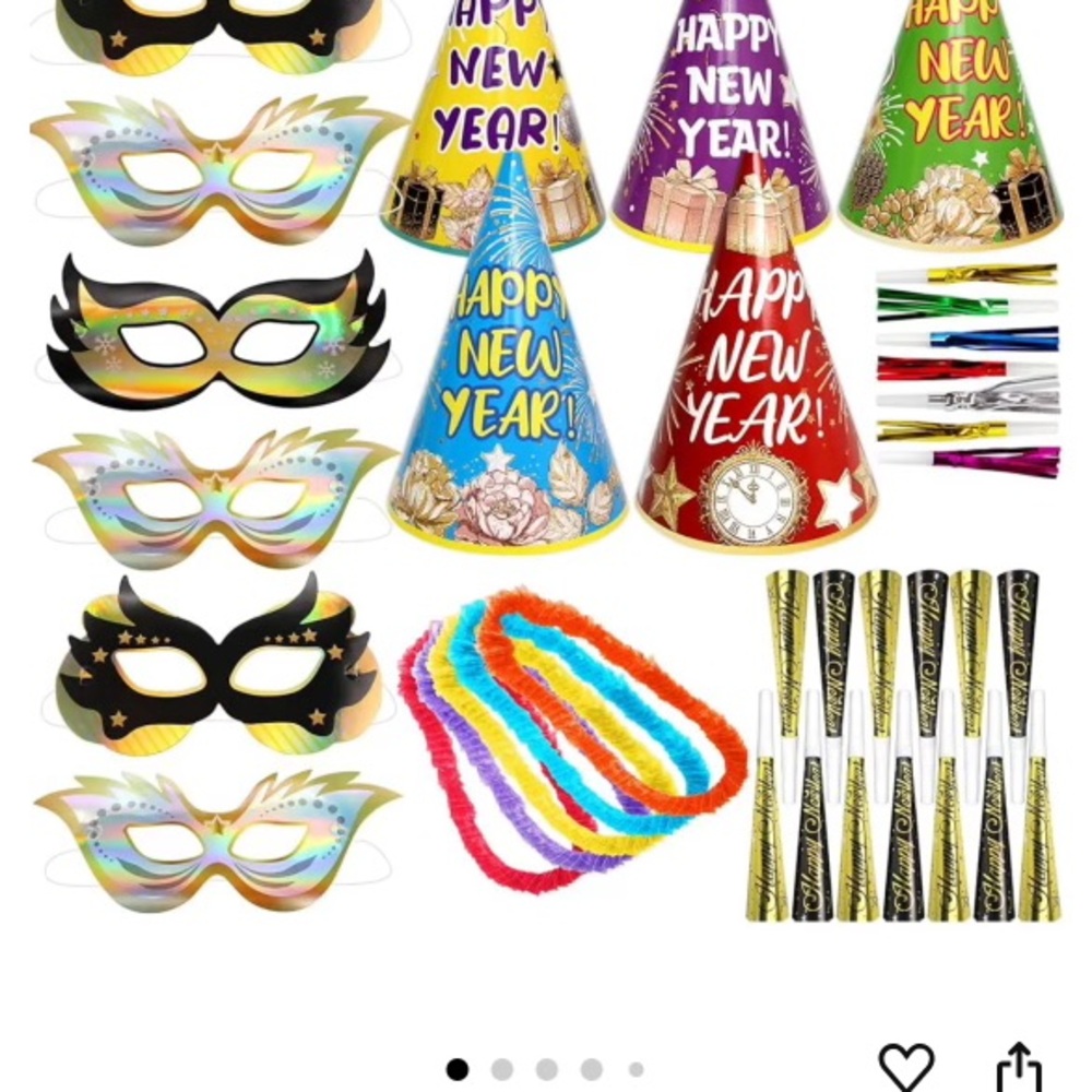 Colorful New Year Party Supplies Set